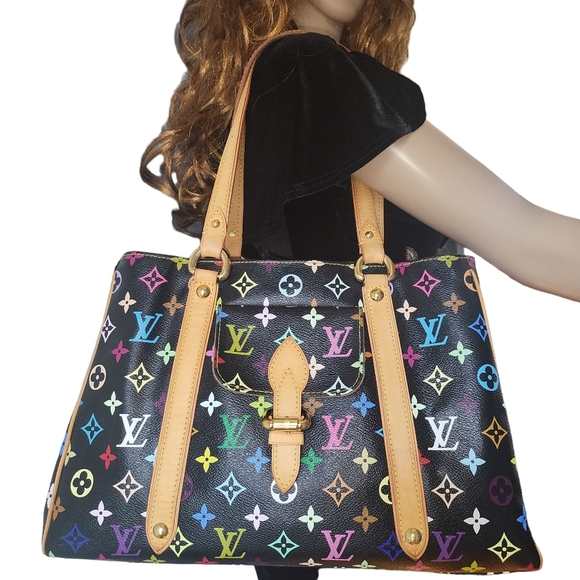 🔥SOLD🔥LOUIS🌻VUITTON Aurelia MURAKAMI Black Multicolored Bag 💞RARE💞 - Picture 3 of 17
